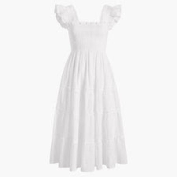 Hill House The Eyelet Ellie Nap Dress - White Eyelet, XS - Picture 5 of 6
